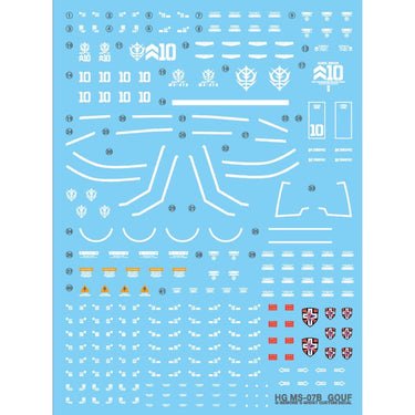 G-Rework CD-H196 Premium Decal for HG Ms-07B Gouf